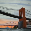 The Brooklyn Bridge as rendered by a member of the Queens Museum of Art's open access program.
